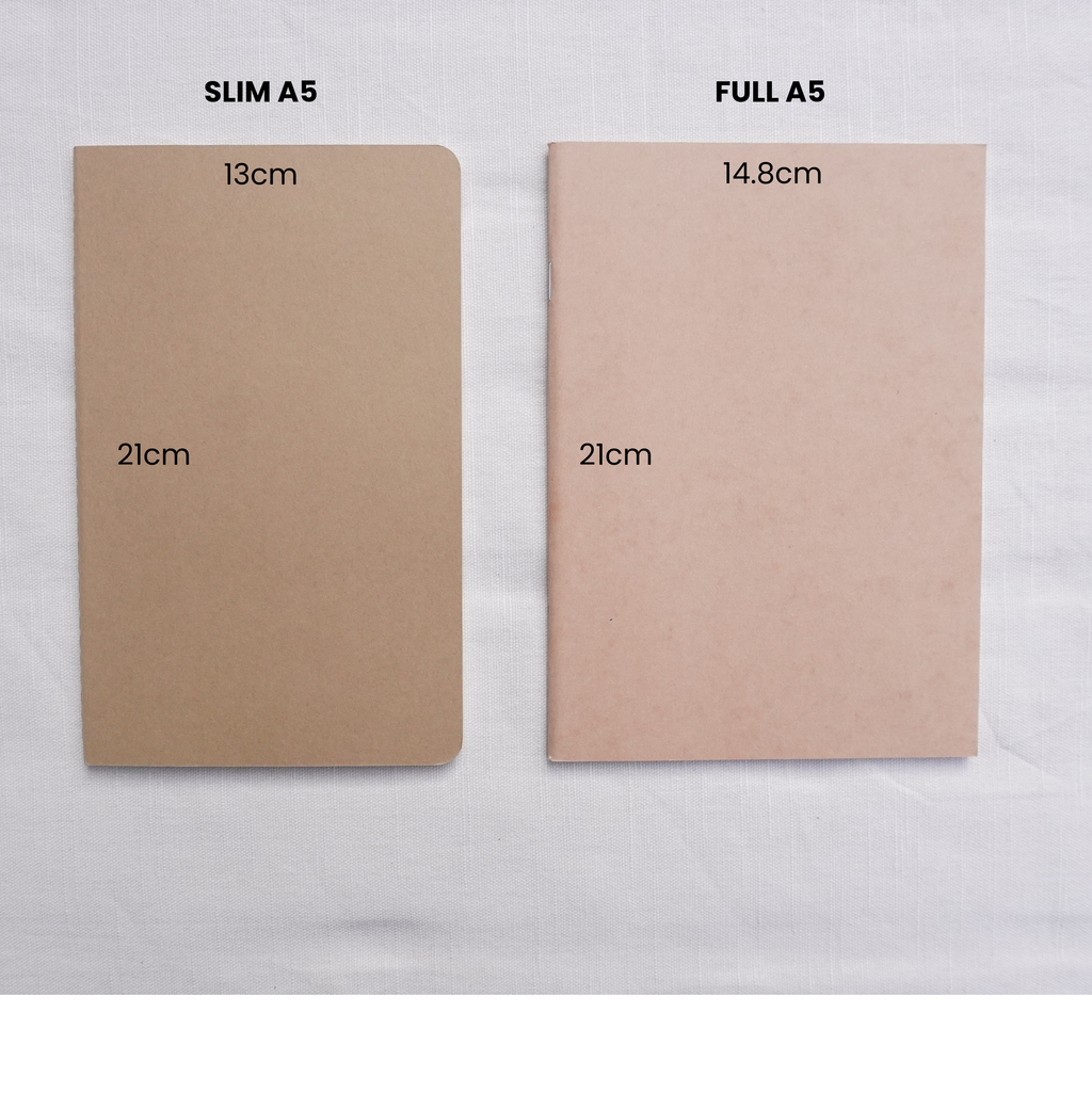 Slim A5 Leather Journal Set (Moleskine notebook)